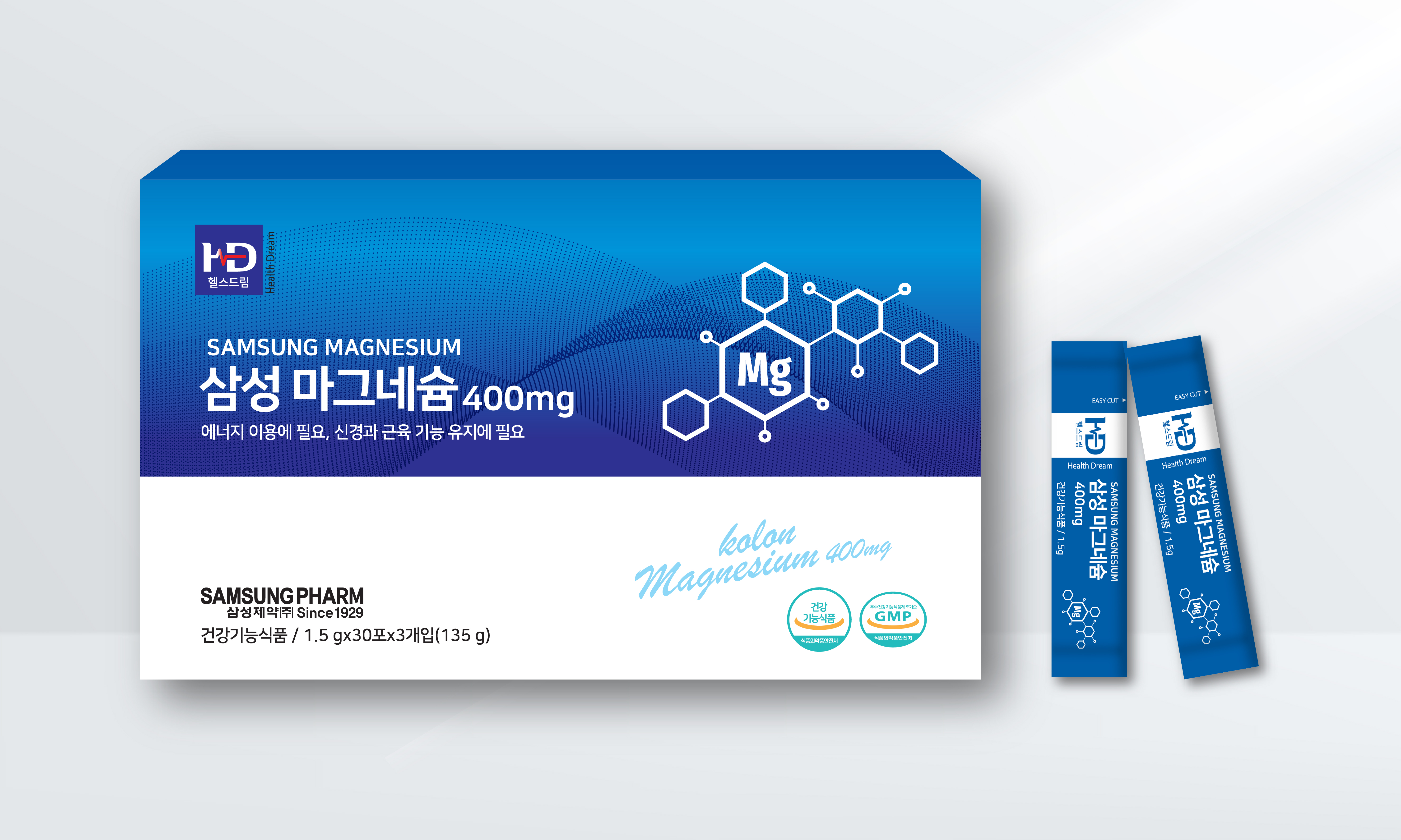 삼성제약 마그네슘400mg 1.5g x 30포 x 3개입