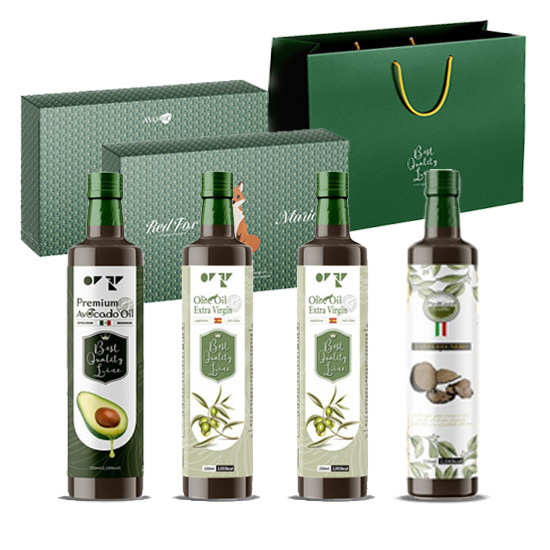 [아보아칸] 프리미엄 오일선물세트 (레드폭스4/아보카도오일 250ml, 올리브오일 250ml x 2, 트러플오일250ml)