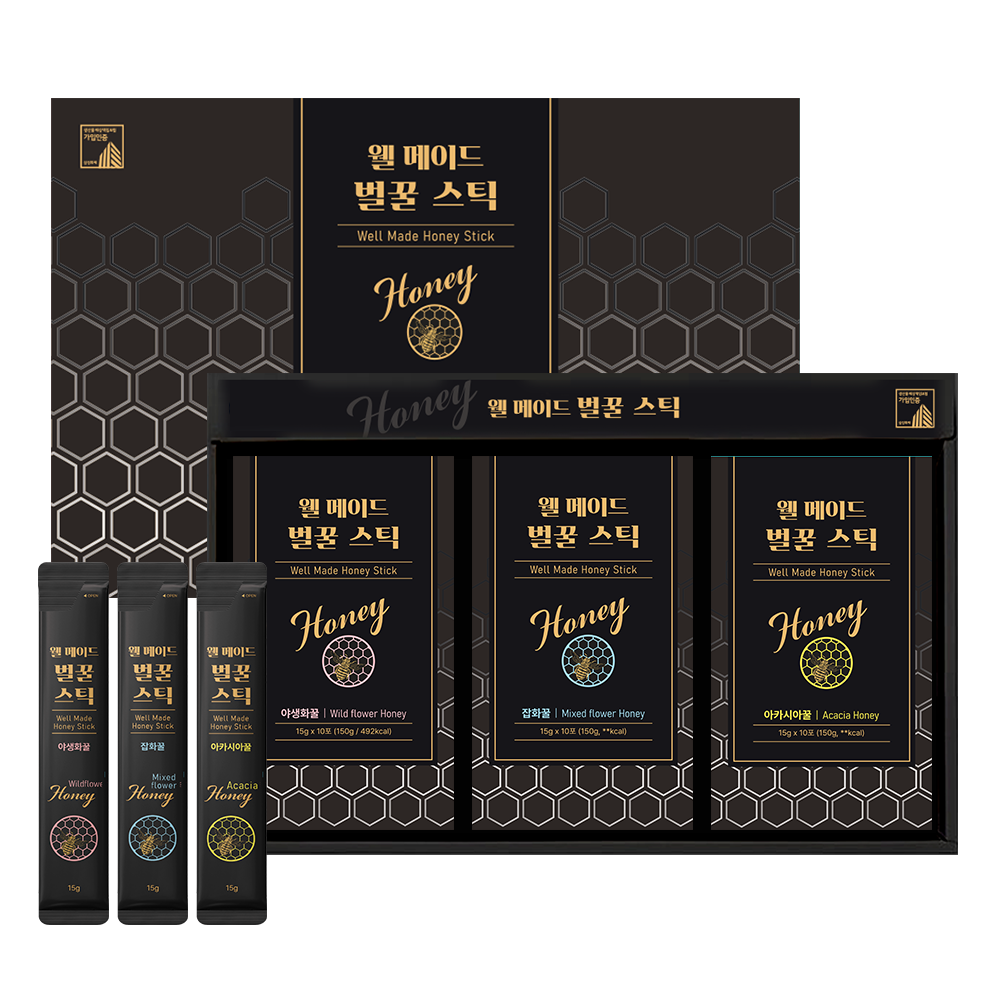 (면세)뉴네이처 노블레스 웰메이드 천연벌꿀 스틱 15g x 30포 / 면세