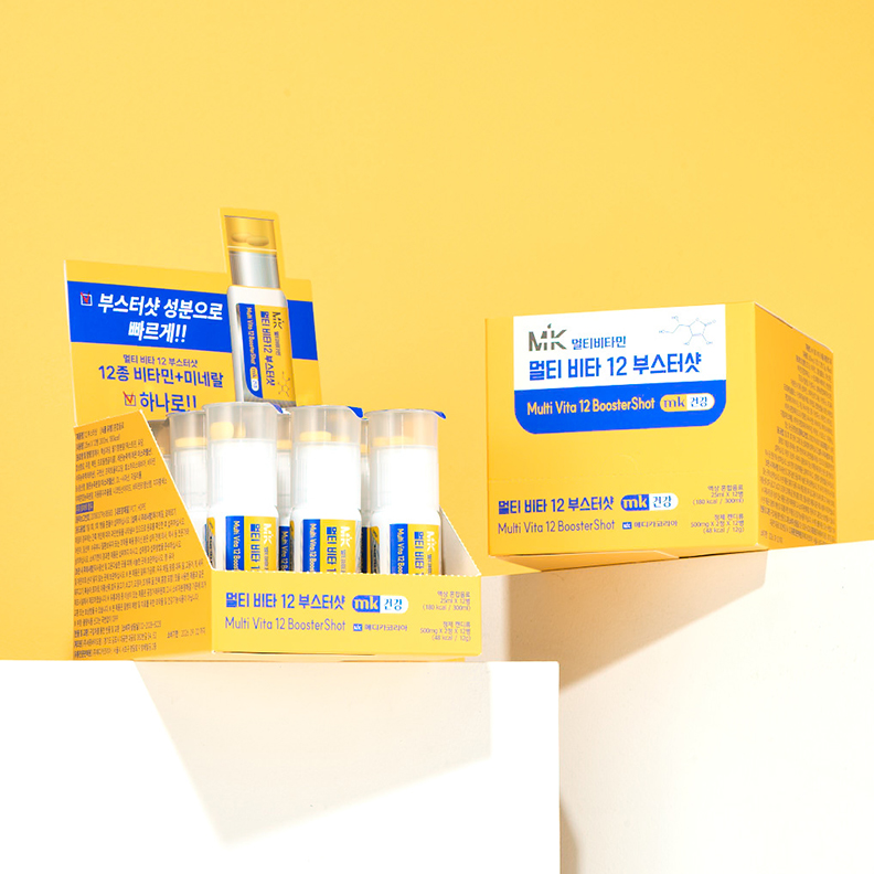 MK 멀티 비타12부스터샷 25ml x 12병, 500mg x 2정 x 12병