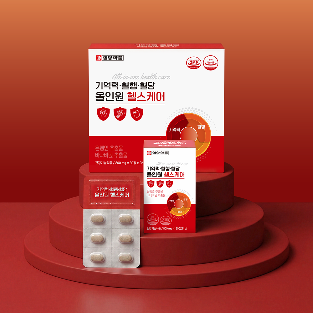 일양약품 기억력 혈행 혈당 올인원 헬스케어 800mg x 60정