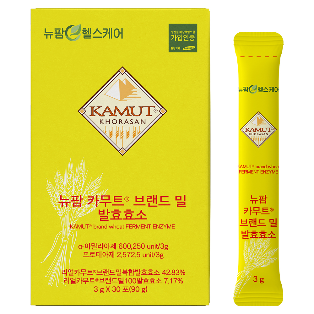 [뉴팜헬스케어]뉴팜 카무트 브랜드밀 발효효소 3g x 30포