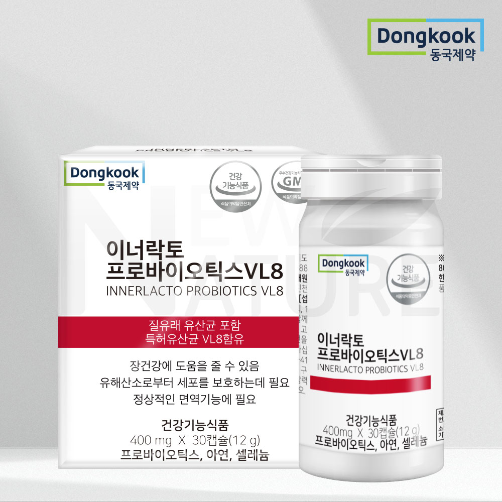 동국제약 이너락토 프로바이오틱스 VL8 400mg x 30캡슐 / 질건강 모유유래 유산균